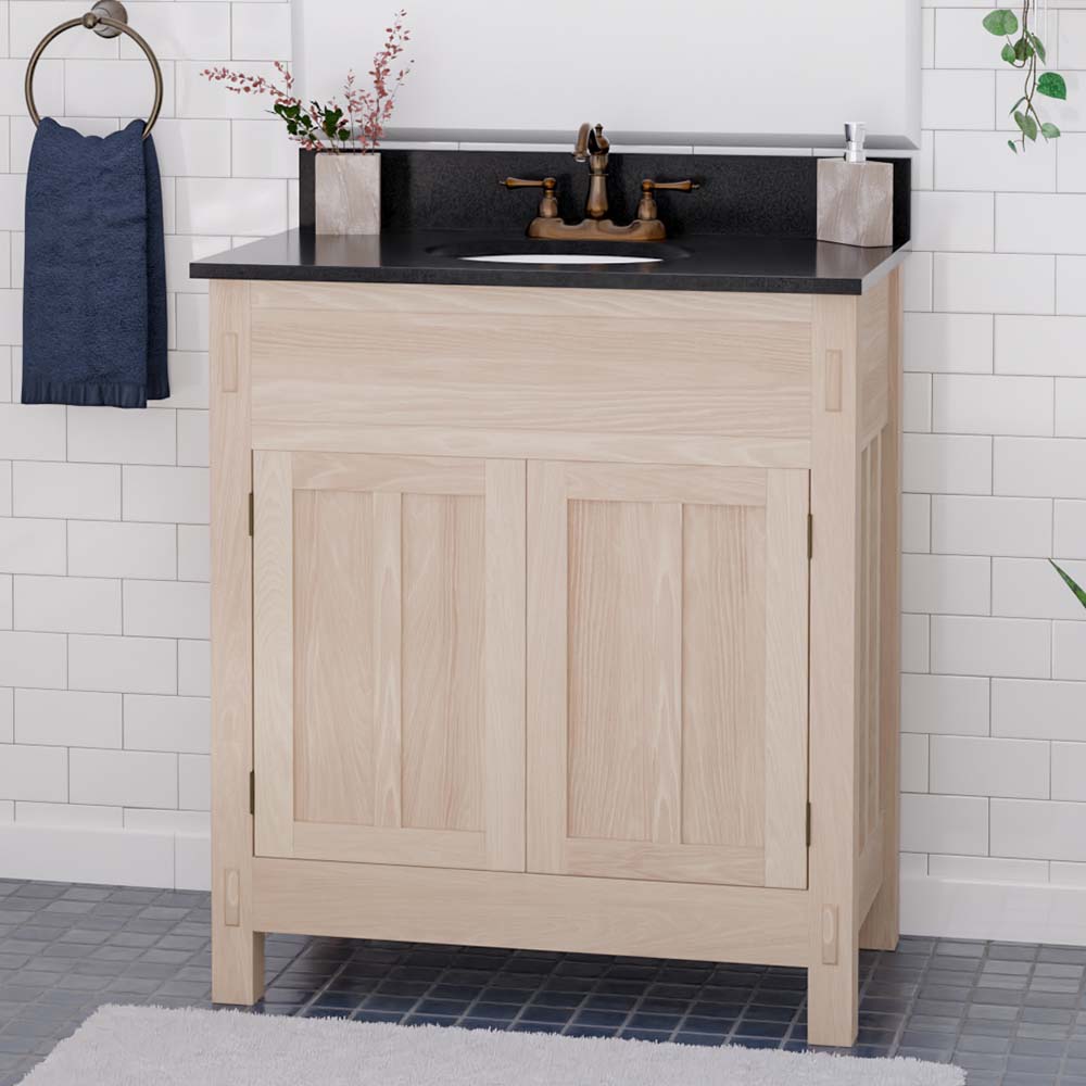 30 in. Sink and Drawer Base Vanity Bathroom Cabinet in Unfinished Poplar