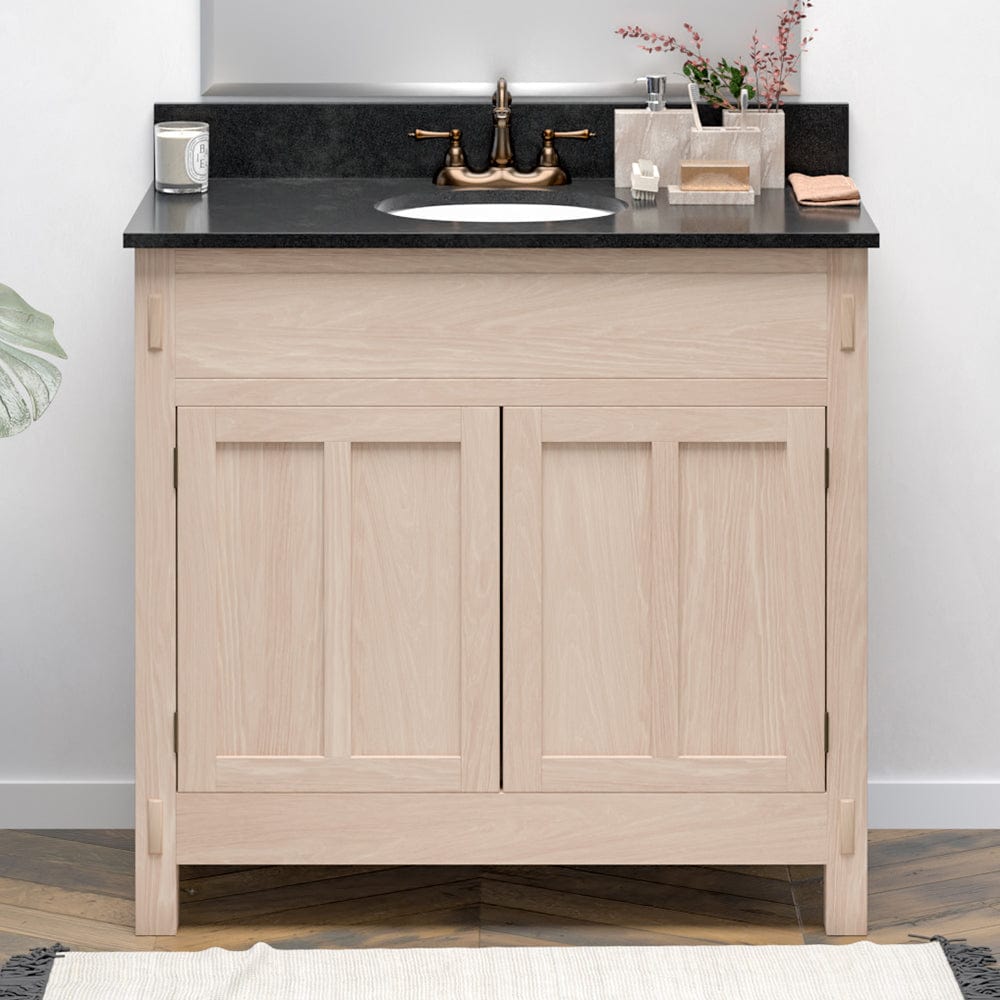 Project Source Unfinished 36-in Natural Rustic Oak Bathroom Vanity