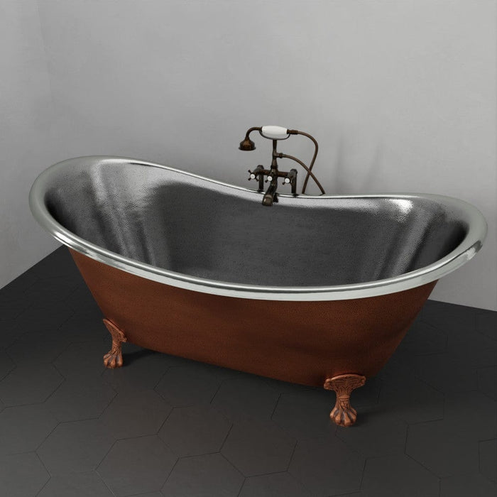 Antique Copper Clawfoot Bathtub