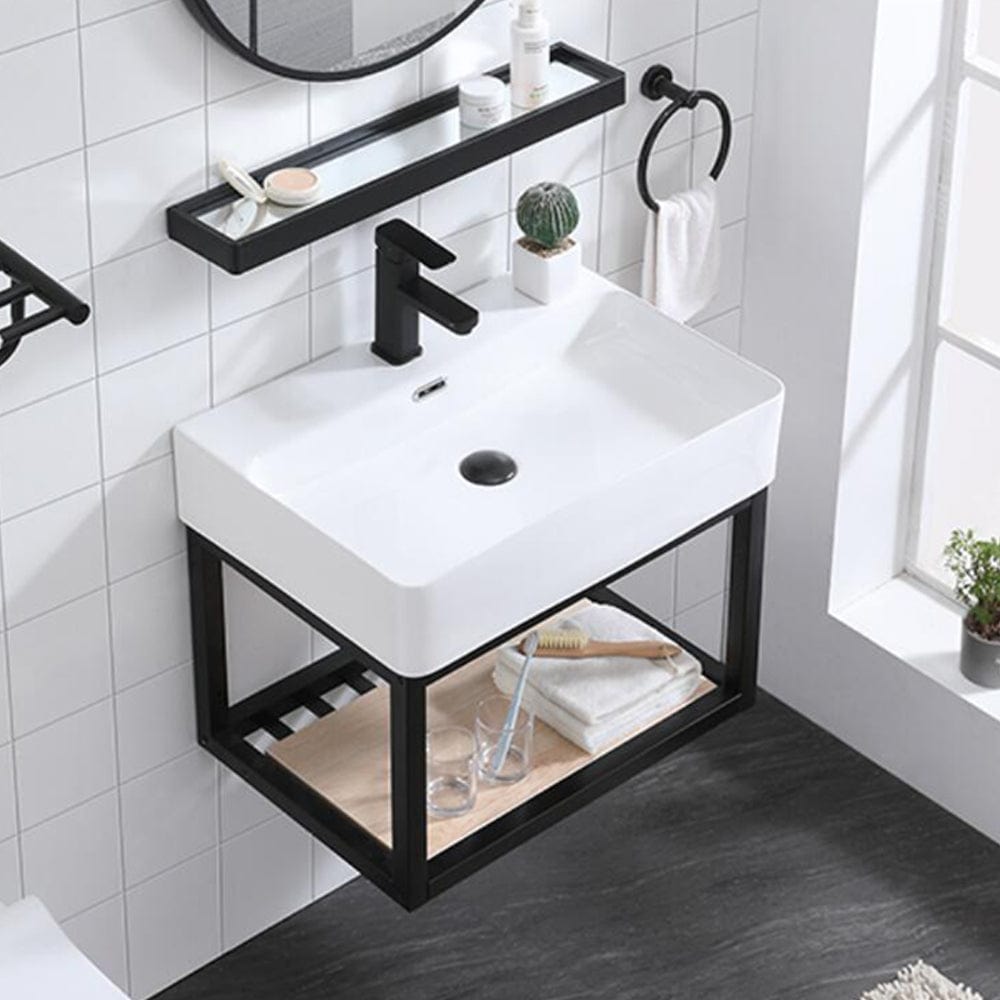 20 Alderson Wall-Mount Vitreous China Sink with Steel Towel Bar