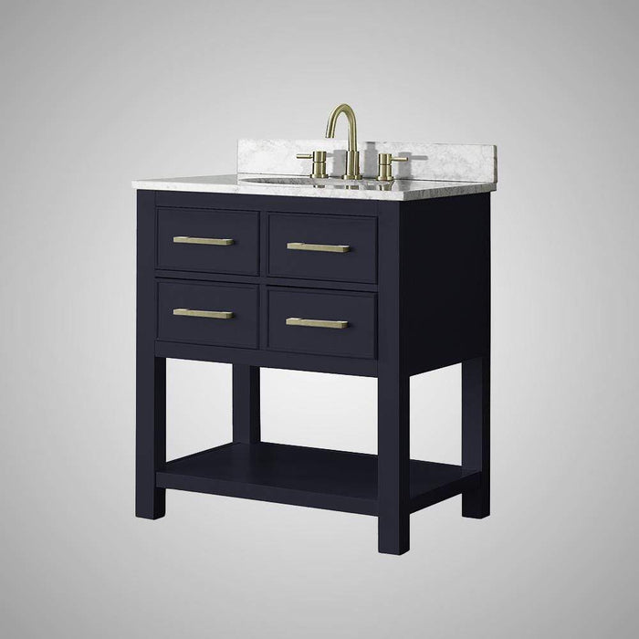 36 Navy Blue Single Sink Vanity Cabinet