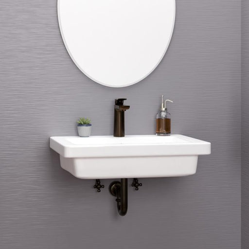 20 Alderson Wall-Mount Vitreous China Sink with Steel Towel Bar