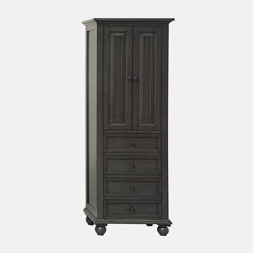 León 22in. Brown Linen Storage Cabinet for Bathroom and more